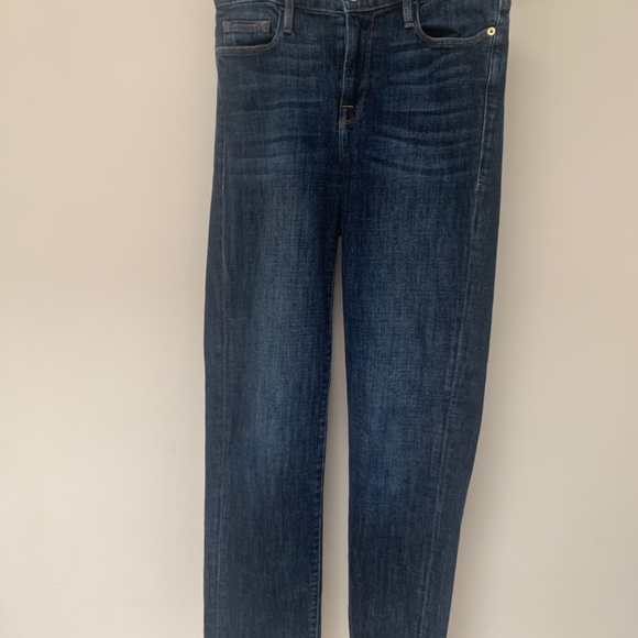 FRAME Denim - Le Nouveau Straight Cropped Jeans - Size 26 in Dawson (Dark Wash) - Picture 8 of 12